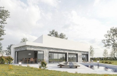 Verkauf eines Baugrundstücks mit Baugenehmigung für den Bau eines modernen Einfamilienhauses, nahe Barban!