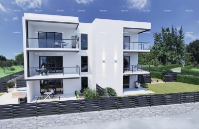 Verkauf - neue, moderne Wohnungen in der Nähe des Meeres, Peroj! Meerblick! Z1-S2