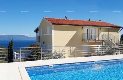 Labin, Ferienhaus mit Pool und Meerblick