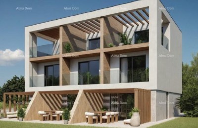 Medulin, Moderne dreistöckige Wohnung mit Meerblick