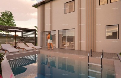 Moderne Haus im Bau an ruhiger Lage in Kaštelir