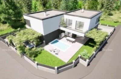 Liznjan, Maisonette-Haus mit Pool 120m2.