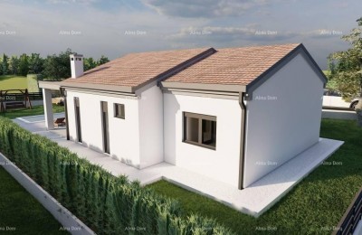 Zu verkaufen: Ein einstöckiges Haus mit Pool im Bau.