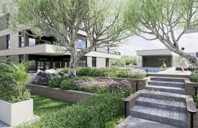 Verkauf von Wohnungen in modernem Neubau mit Schwimmbad, Fažana!