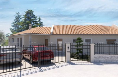 Istrien – Baubeginn einer Luxusvilla mit Pool, Baugenehmigung und bezahlte Anschlüsse