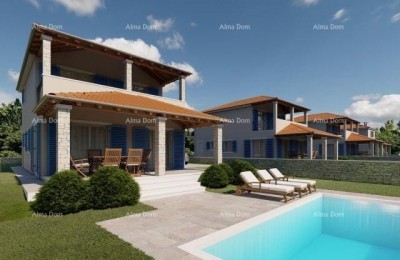LIŽNJAN! VERKAUF EINER IM BAU BEFINDLICHEN VILLA MIT POOL.