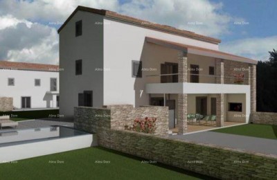 Steinernes Haus zur Renovierung mit Projekt, Kanfanar!