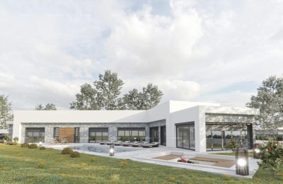 Verkauf eines Baugrundstücks mit Baugenehmigung für den Bau eines modernen Einfamilienhauses, in der Nähe von Barban!